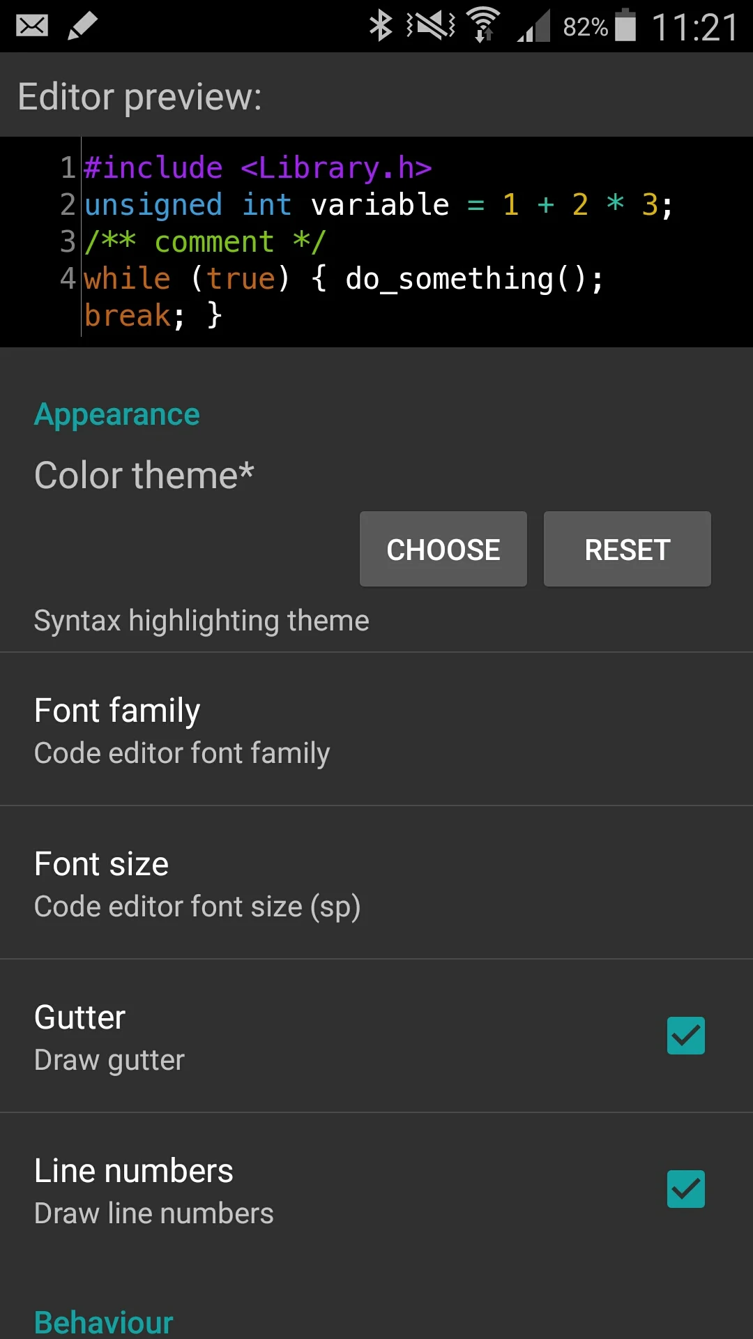 ArduinoDroid - Arduino/ESP IDE screenshot