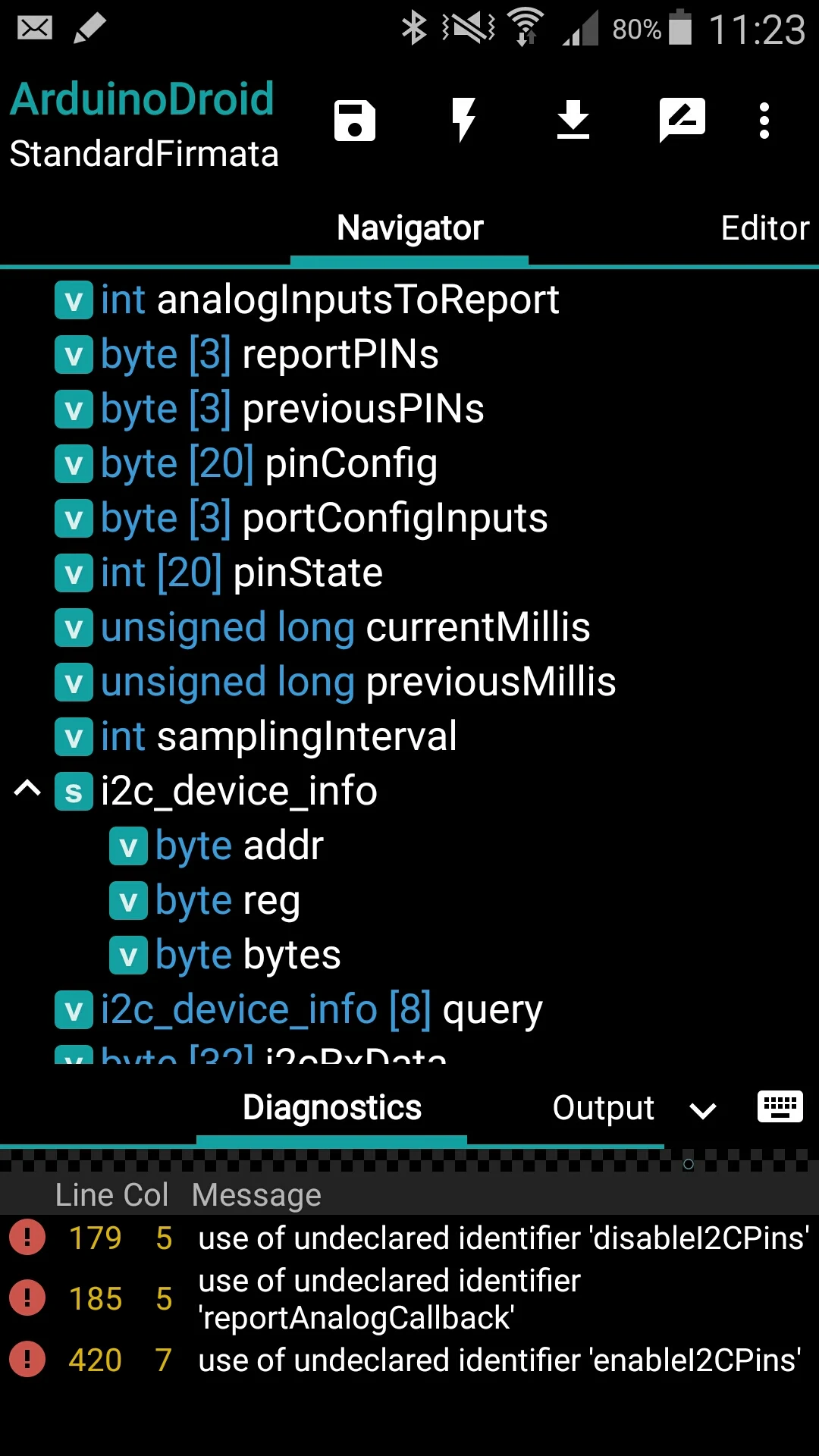 ArduinoDroid - Arduino/ESP IDE screenshot