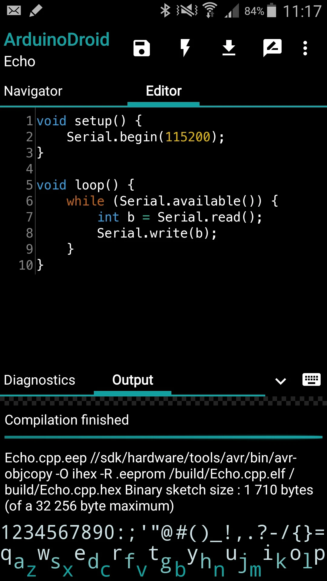 ArduinoDroid - Arduino/ESP IDE screenshot