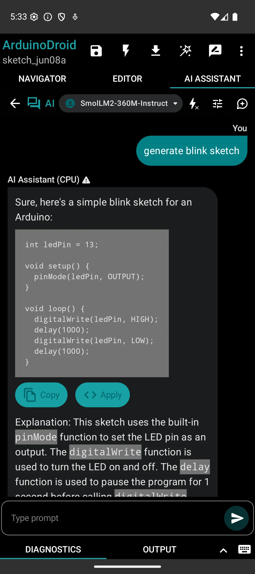 ArduinoDroid - Arduino/ESP IDE screenshot