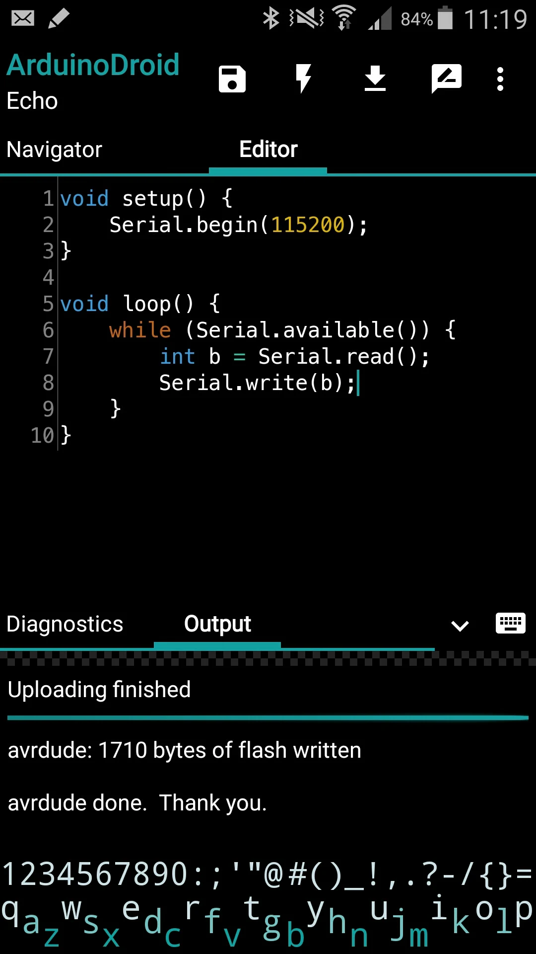 ArduinoDroid - Arduino/ESP IDE screenshot